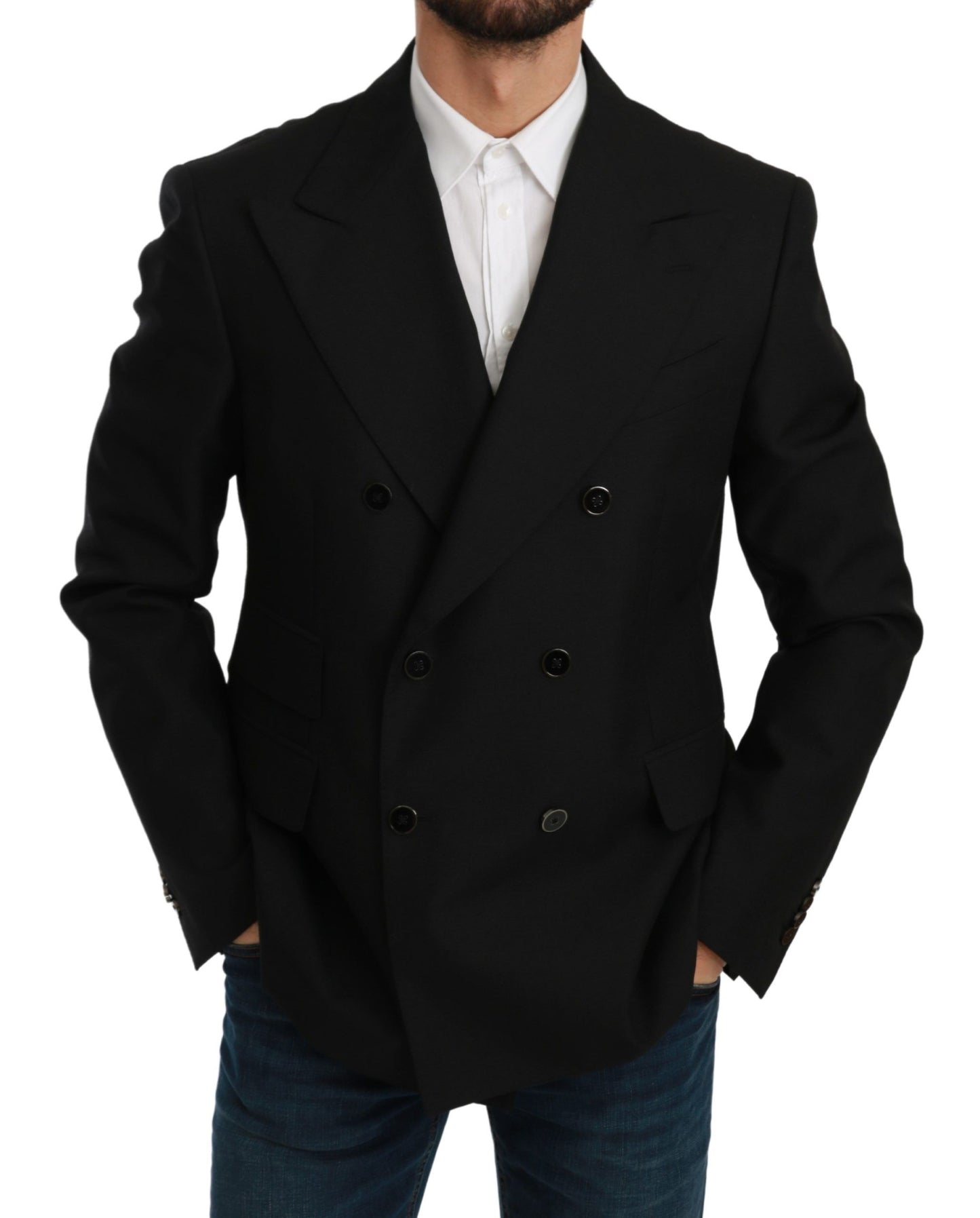 Elegant Black Slim Fit Formal Blazer