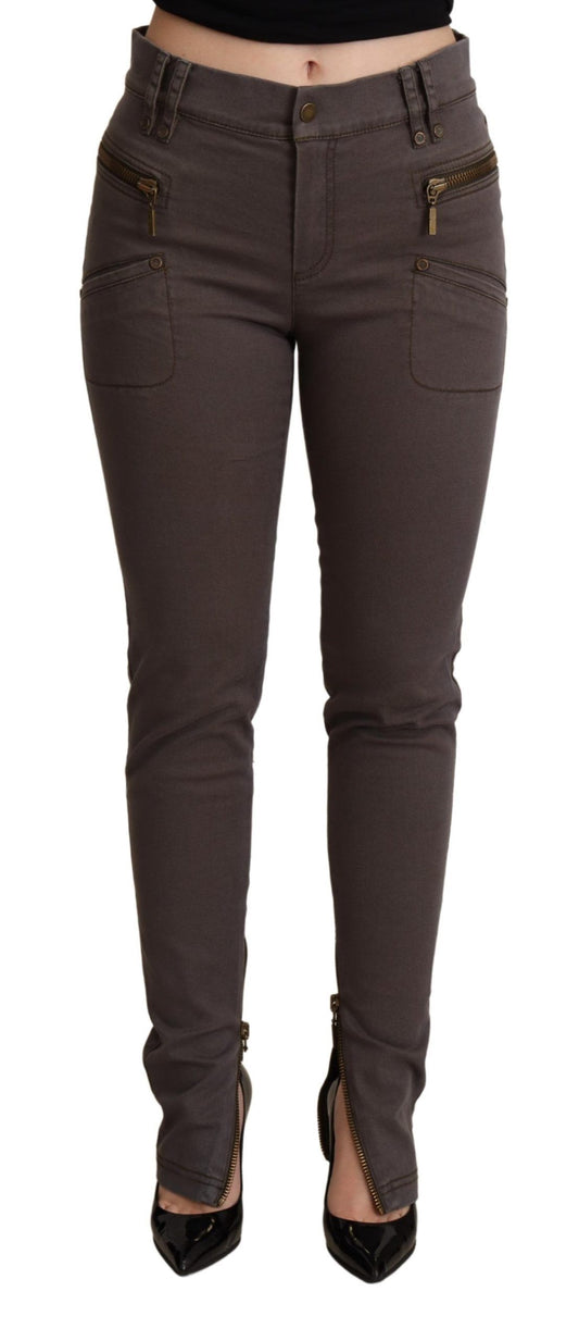 Chic Brown Slim-Fit Skinny Jeans