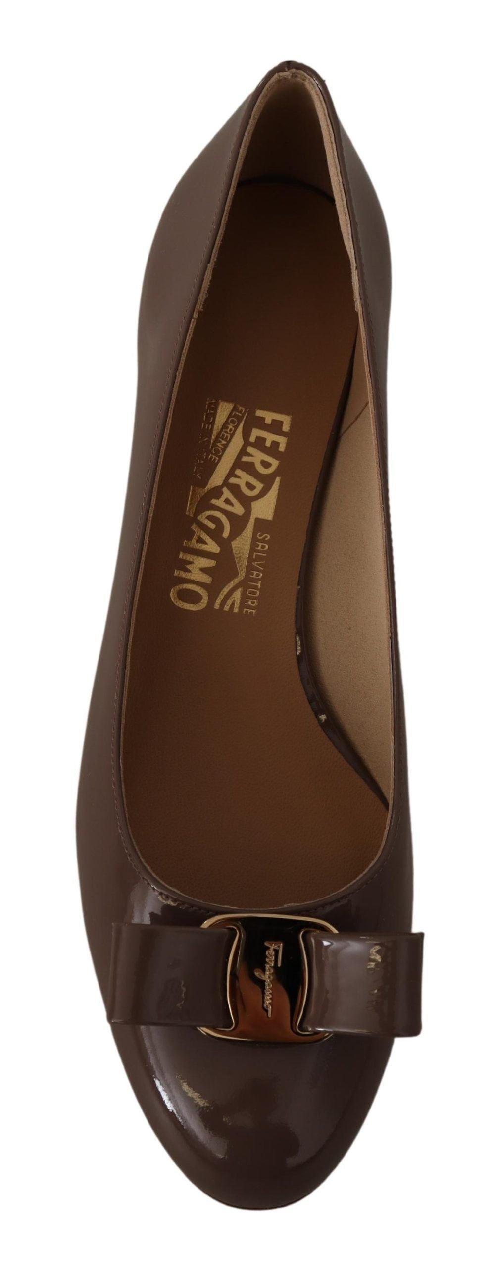 Elegant Caraway Brown Pumps with Vara Bow