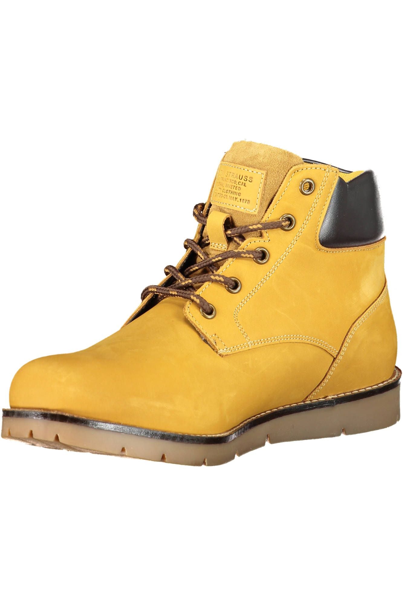 Yellow Leather Men Boot