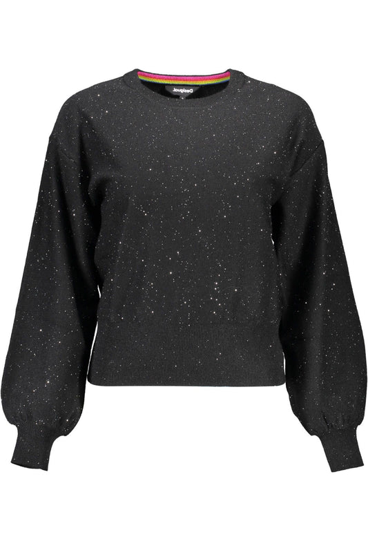 Black Polyester Women Sweater