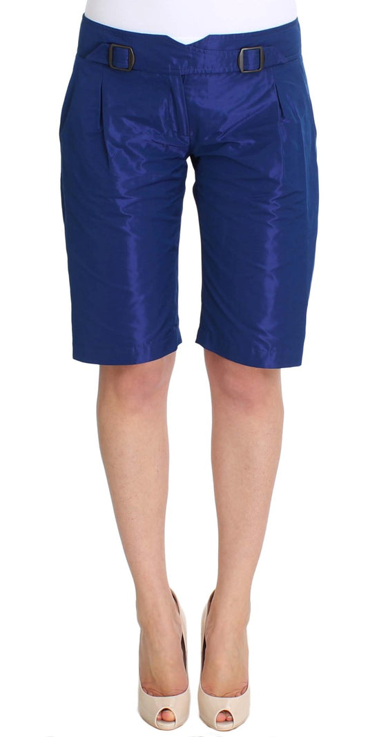 Chic Blue Mid Waist Shorts