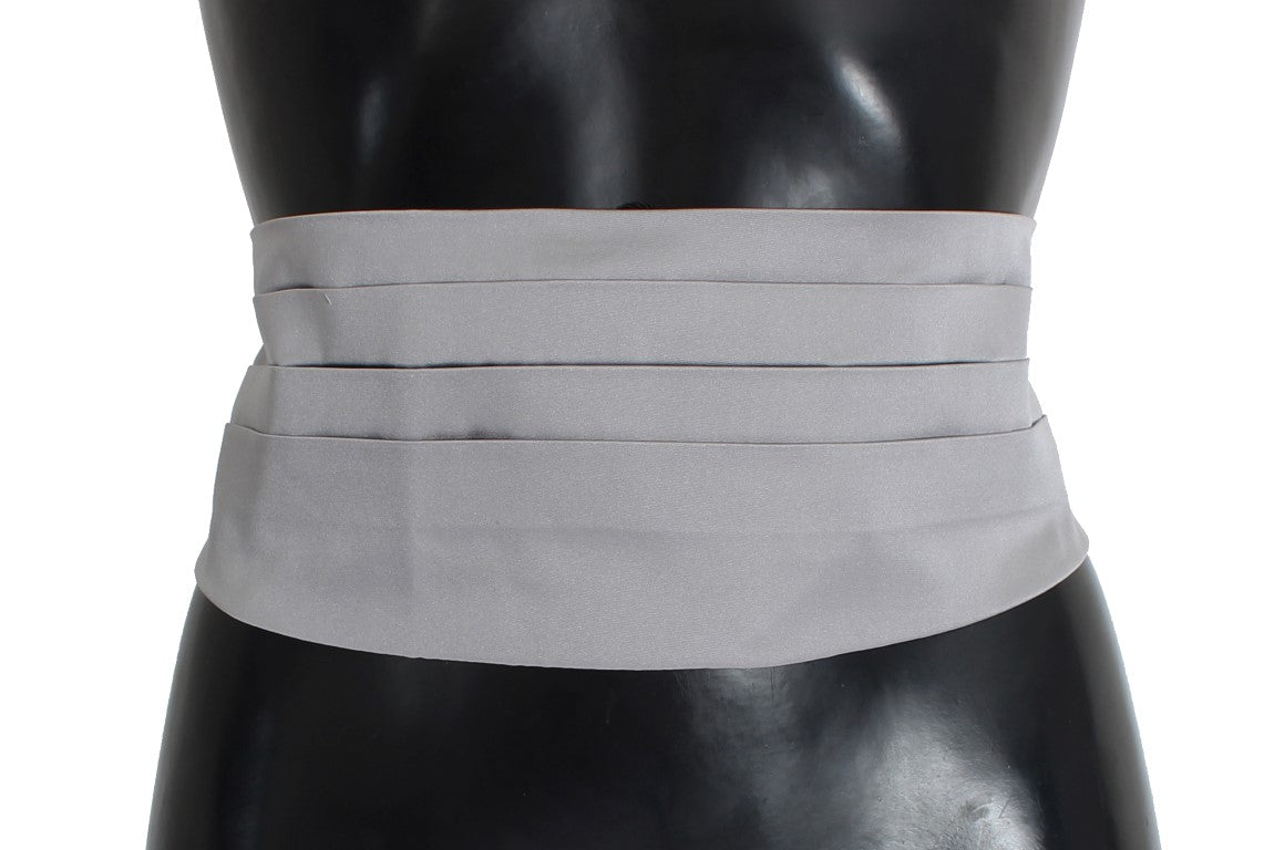 Elegant Silk Gray Cummerbund