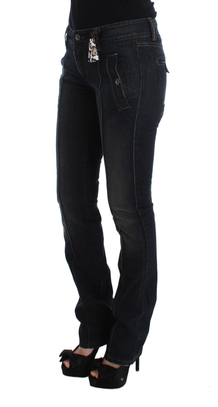 Chic Slim Fit Italian Cotton Jeans