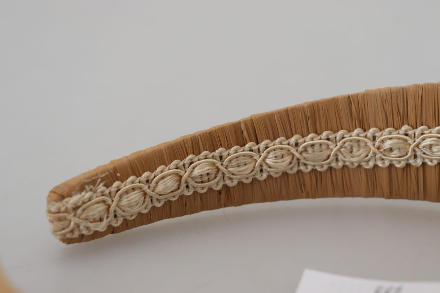 Exquisite Beige Viscose Diadem Headband