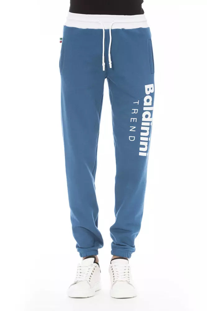 Blue Cotton Men's Sport Pant