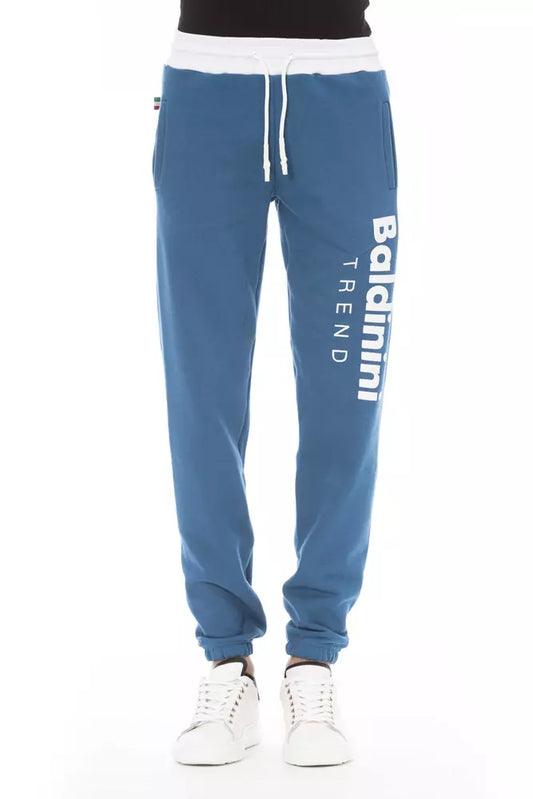 Blue Cotton Men's Sport Pant