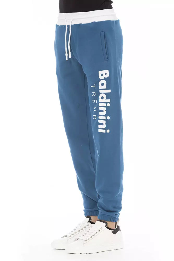 Blue Cotton Men's Sport Pant