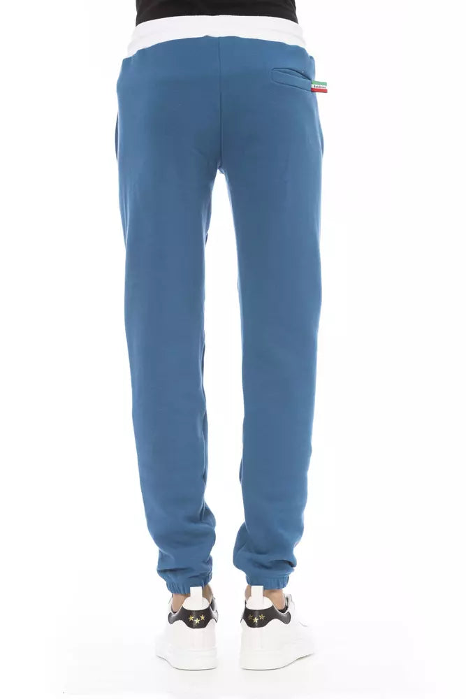 Blue Cotton Men's Sport Pant