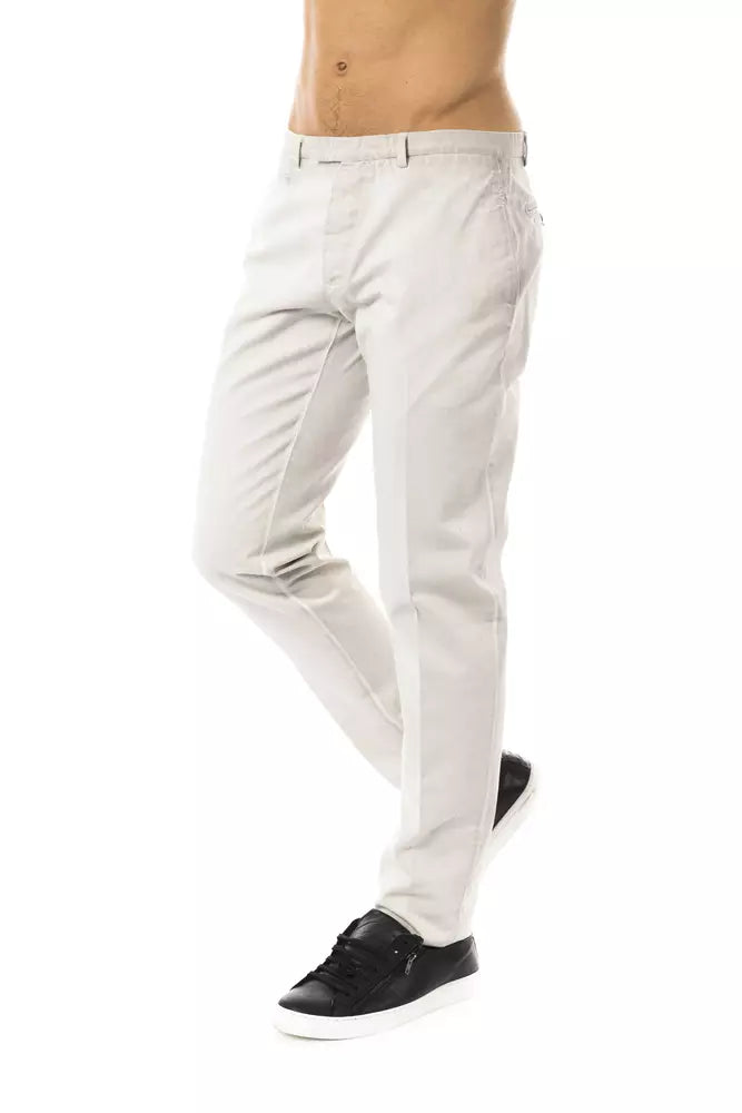 Gray Cotton Men's Casual Pant