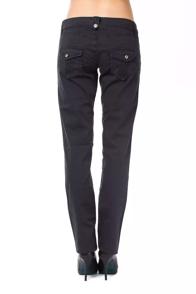 Blue Cotton Women's Pant