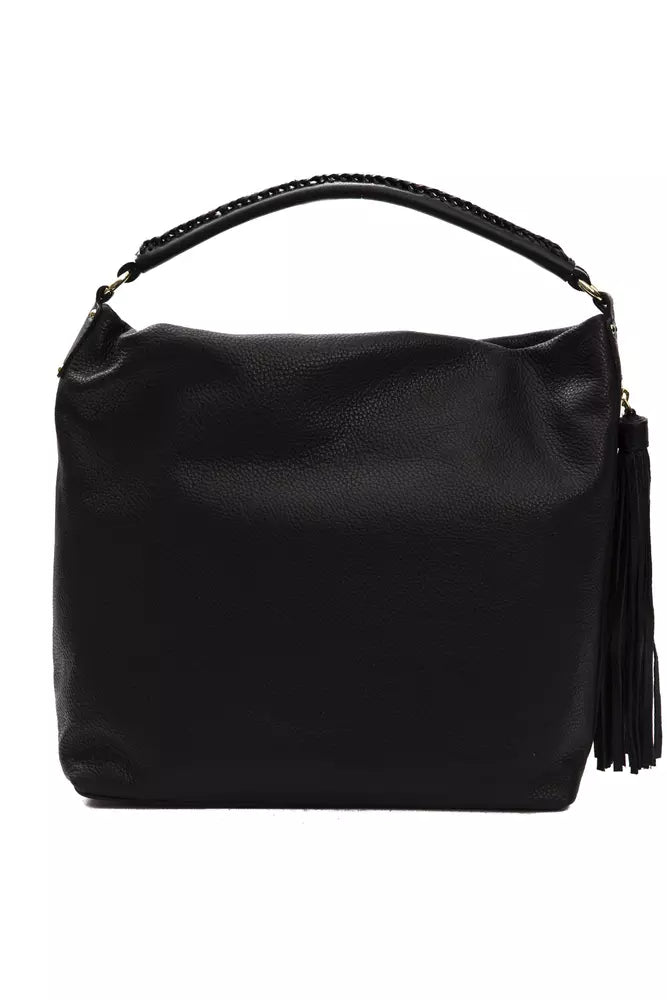 Black Leather Women Shoulder Bag