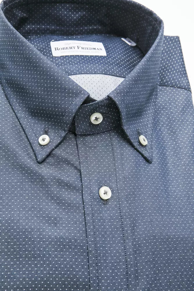 Blue Cotton Men's Shirt