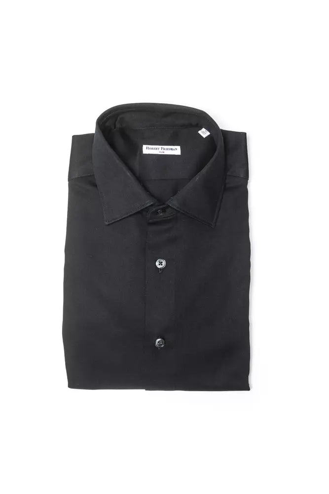 Black Cotton Men Shirt