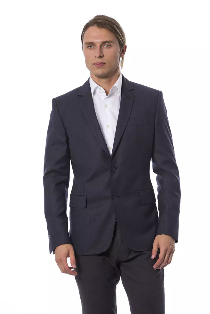 Blue Wool Men's Blazer