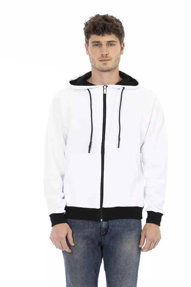 White Cotton Men's Hoodie