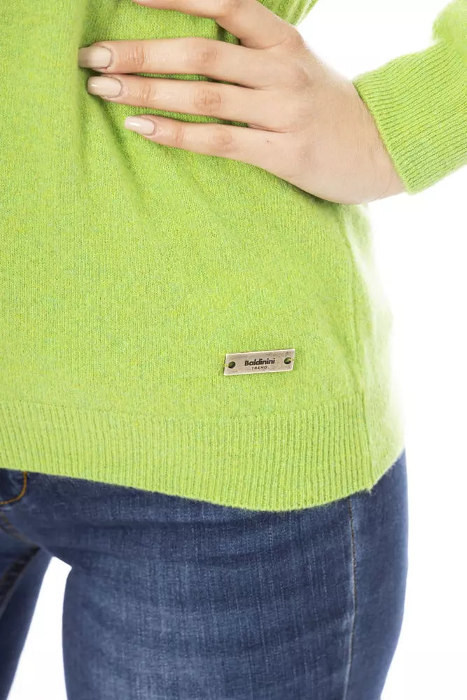 Green Wool Women Sweater