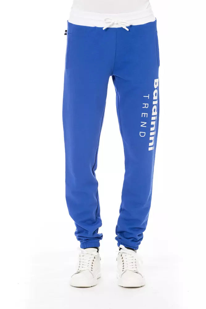 Blue Cotton Men's Pant