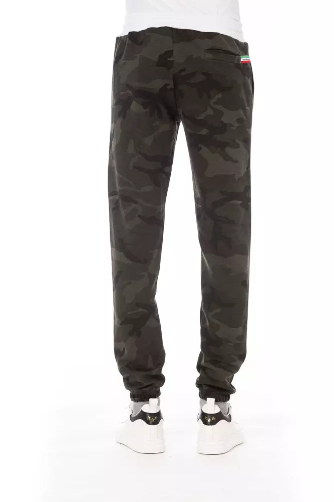 Green Cotton Men Pant