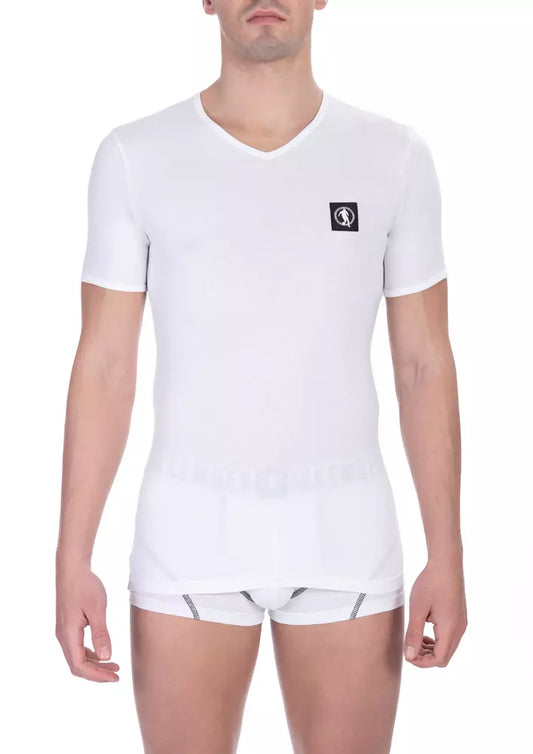 White Cotton Men's T-Shirt