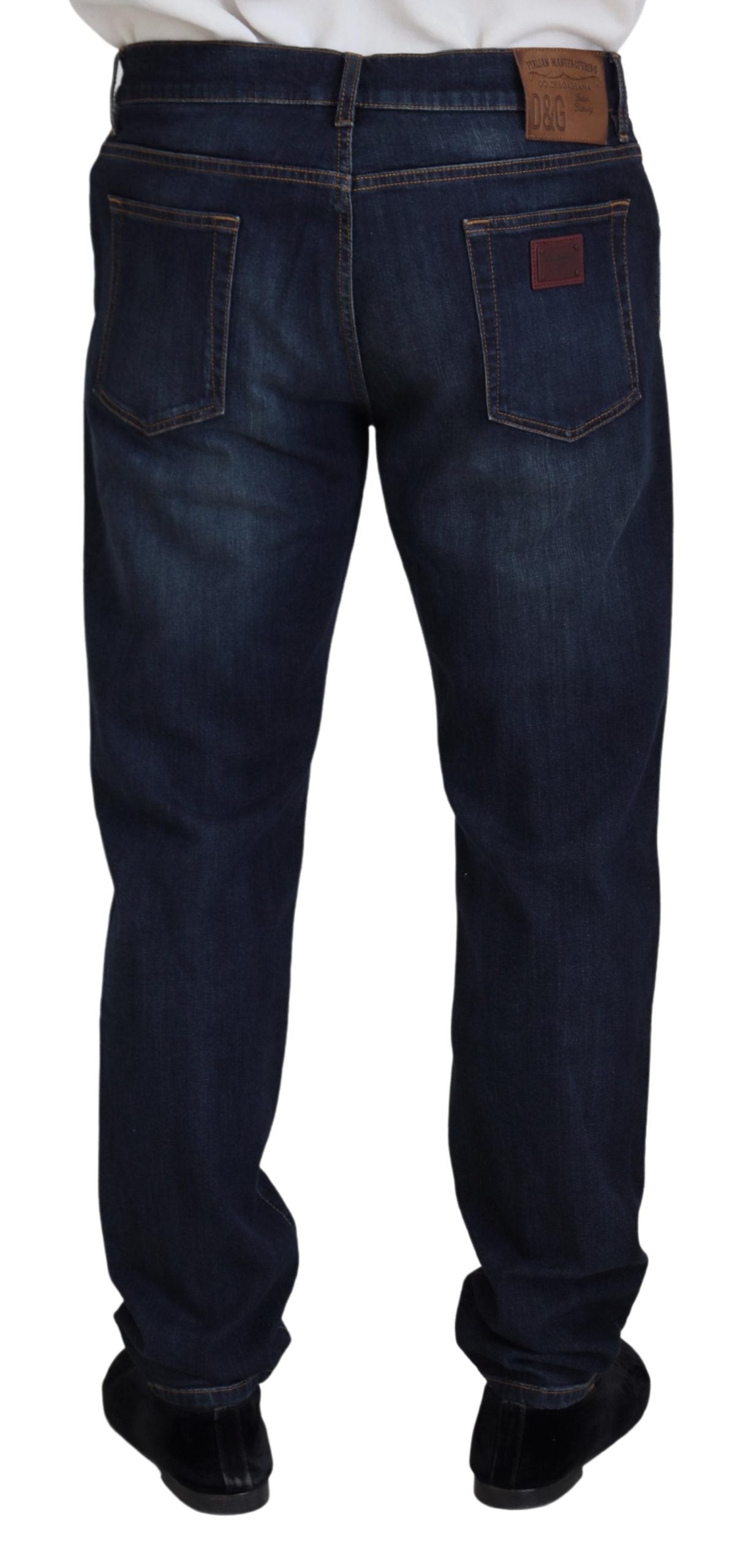 Elegant Blue Denim Pants