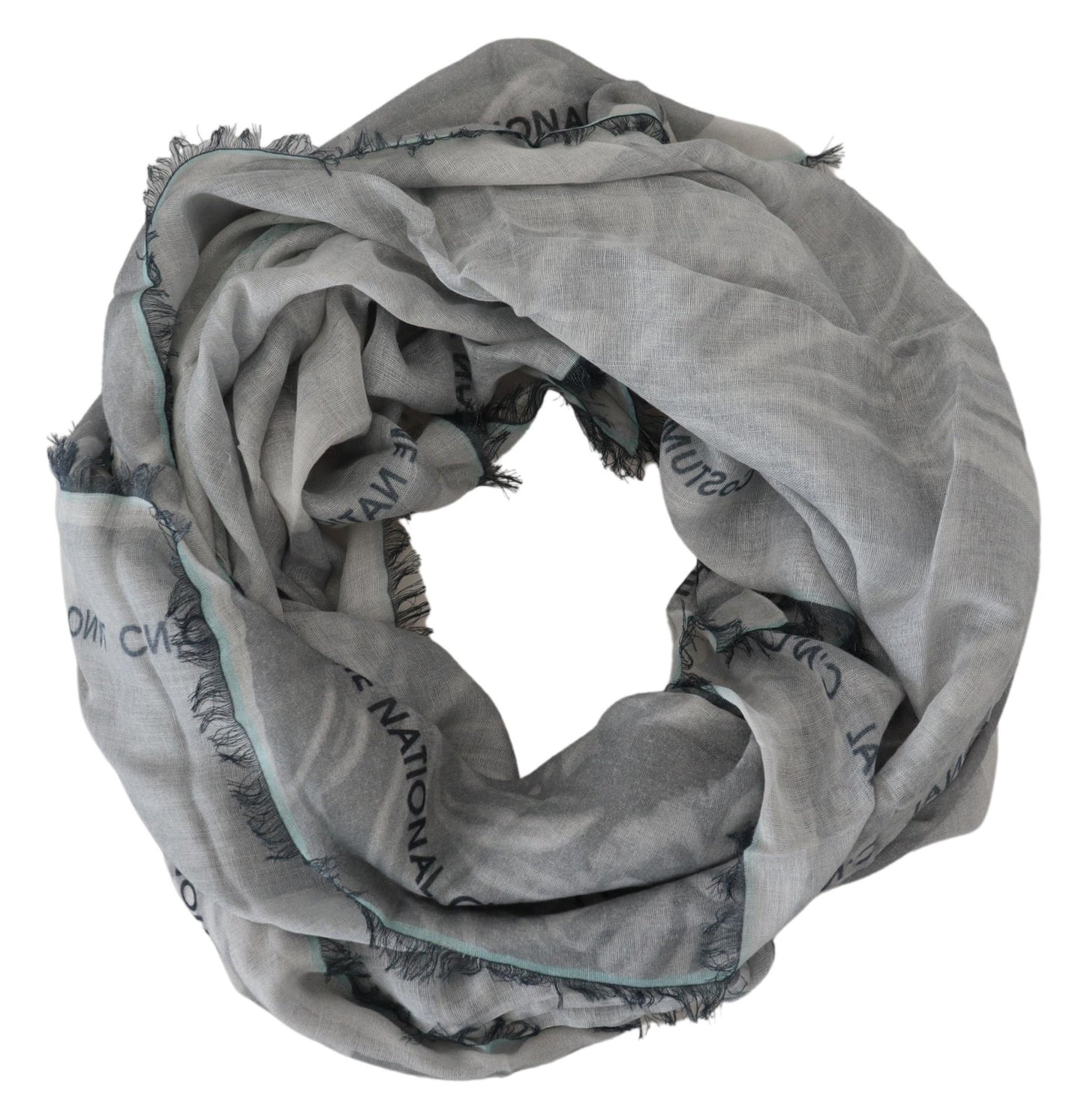 Chic Designer Grey Scarf with Fringes