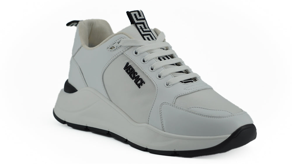 Sleek White Calf Leather Sneakers