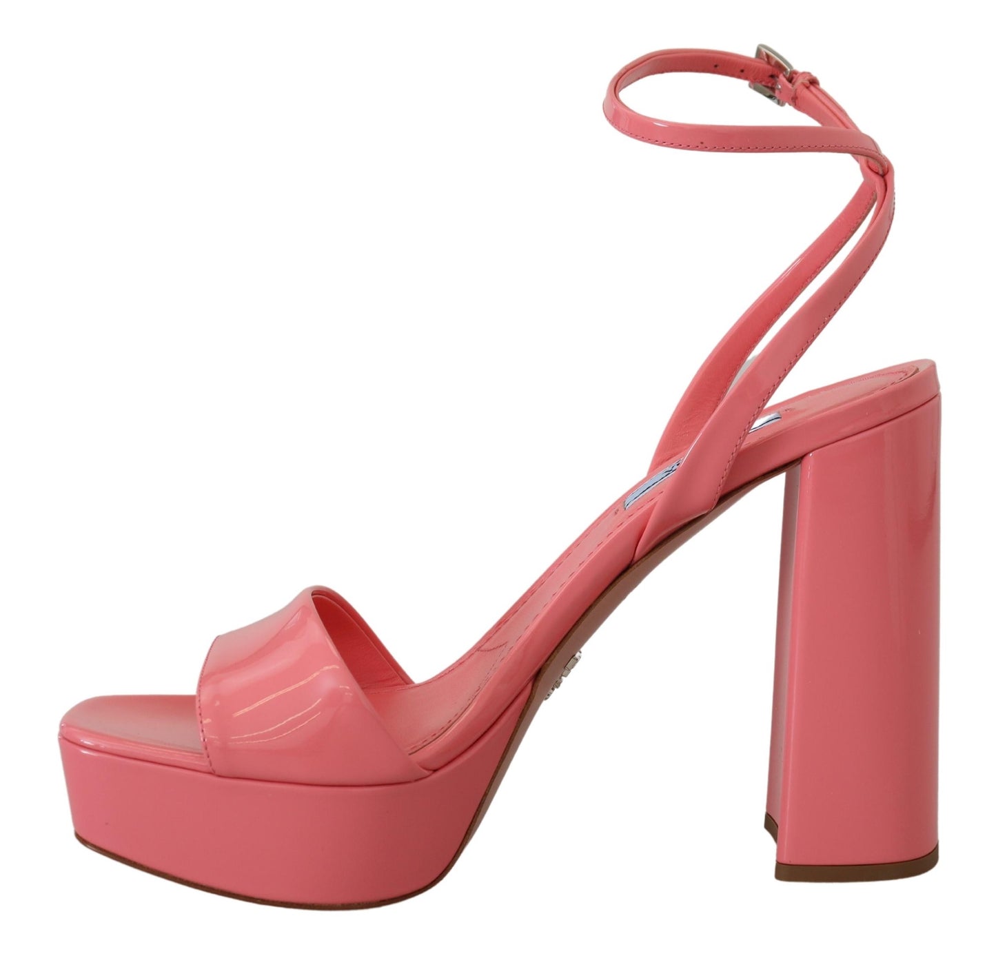 Chic Pink Patent Leather Platform Sandals