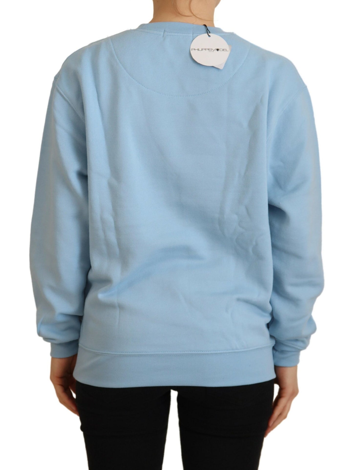 Elegant Light Blue Long Sleeve Sweater