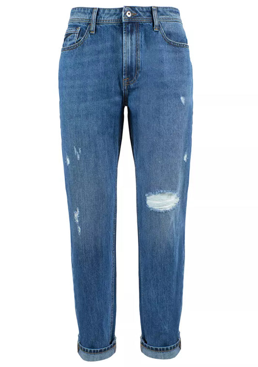 Blue Cotton Men Jeans