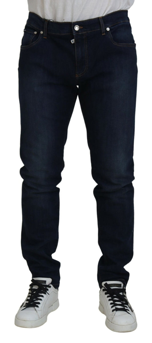 Sleek Skinny Jeans in Dark Blue