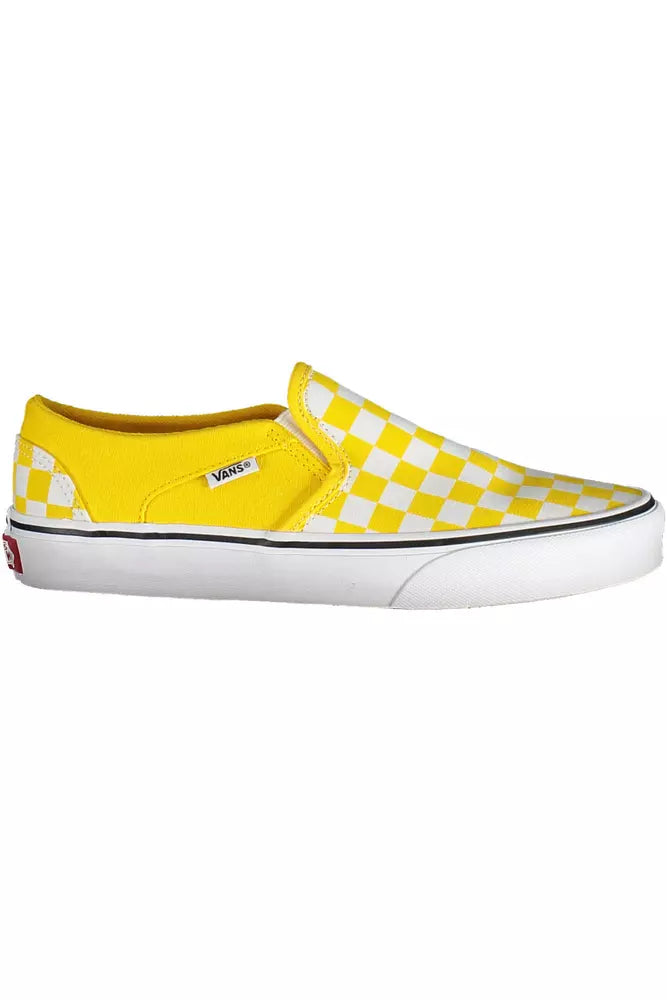 Yellow Polyester Women Sneaker