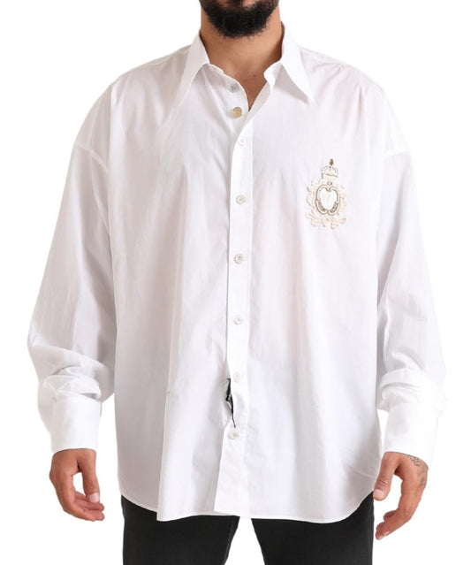 Elegant White Cotton Formal Shirt