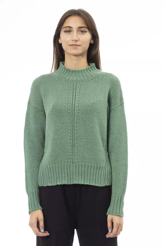 Green Wool Women Sweater