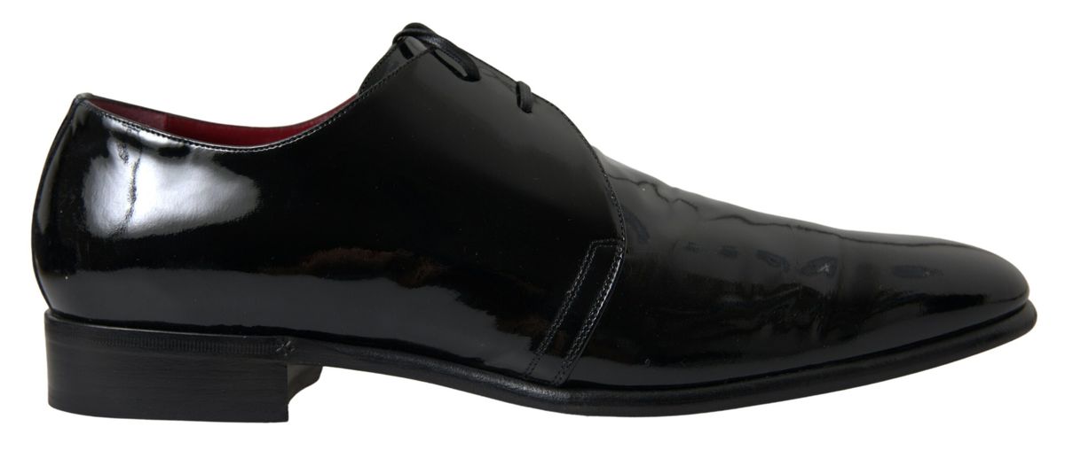 Elegant Black Patent Leather Formal Men's Shoes