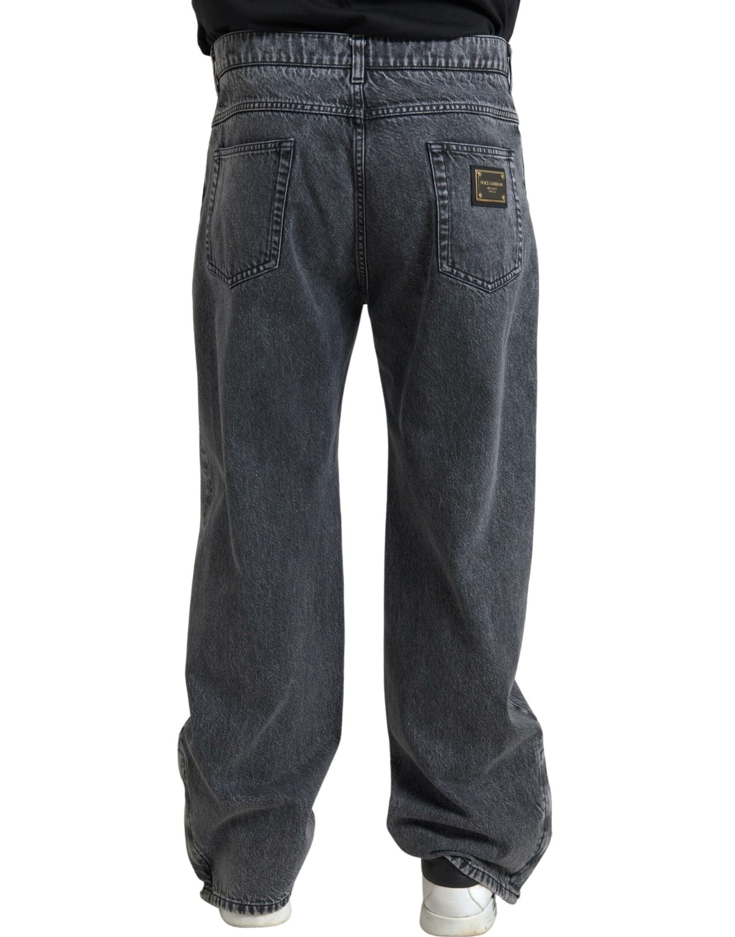 Elegant Dark Grey Straight Denim Jeans