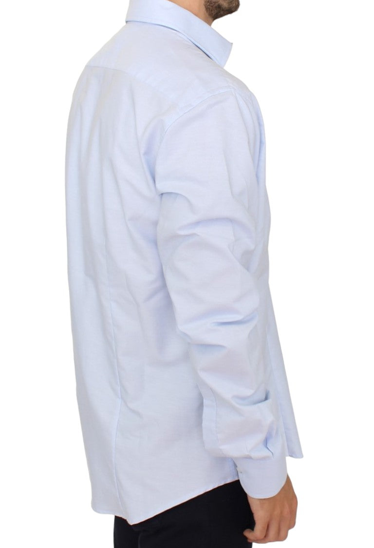 Elegant Light Blue Italian Cotton Shirt