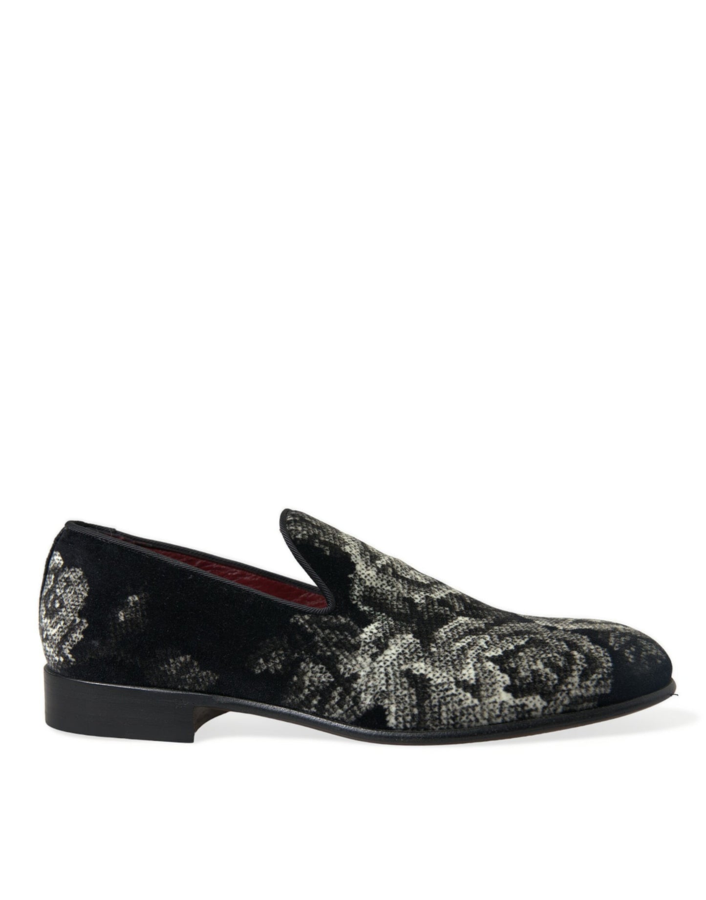 Elegant Floral Velvet Loafers