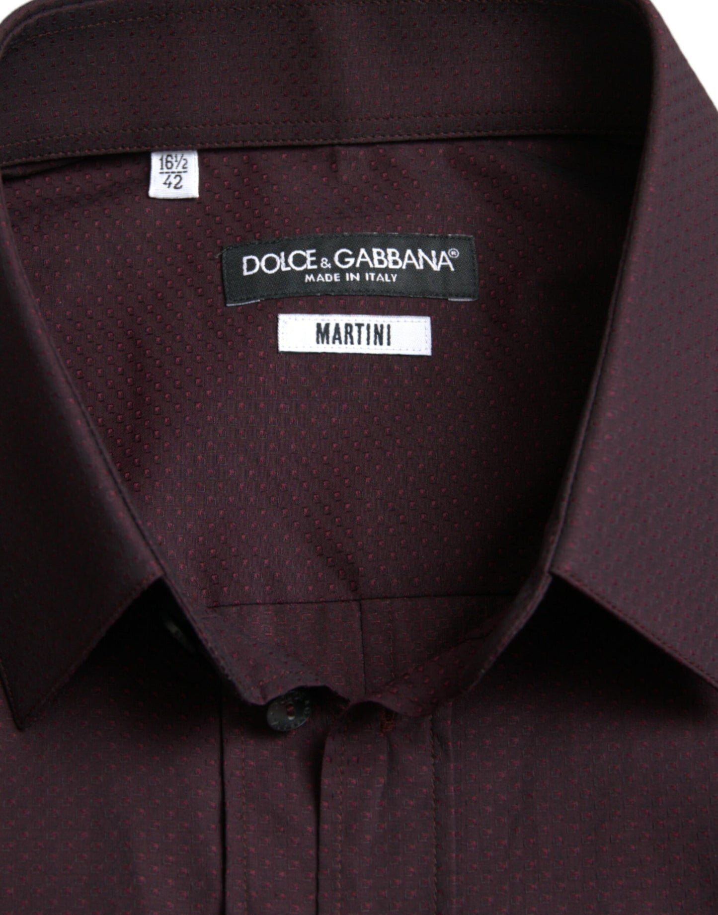 Elegant Maroon Martini Dress Shirt