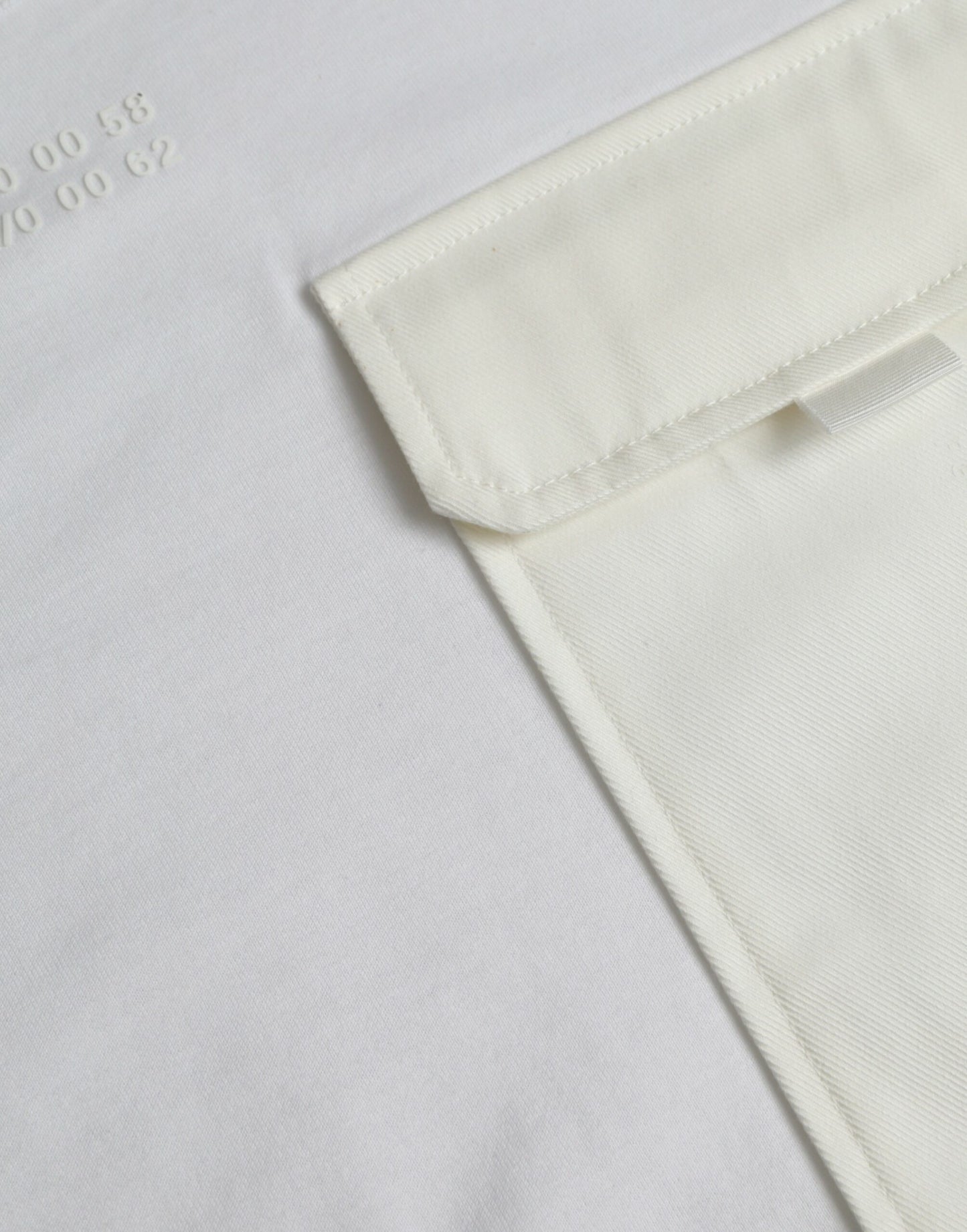 White Cotton Pocket Short Sleeves T-shirt