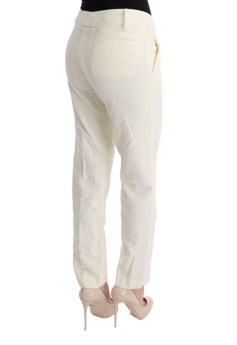 Chic White Regular Fit Pants