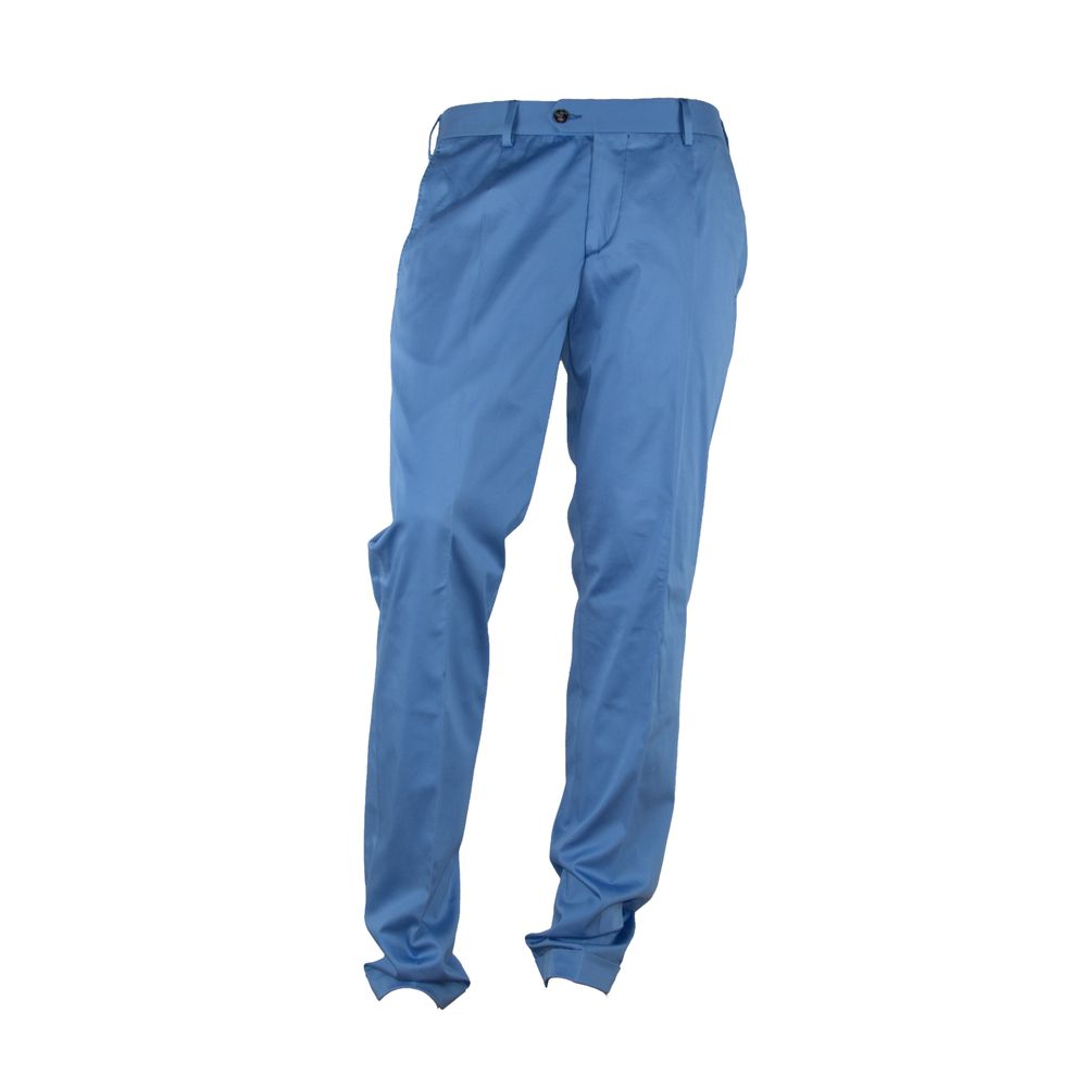 Elegant Light Blue Italian Summer Trousers