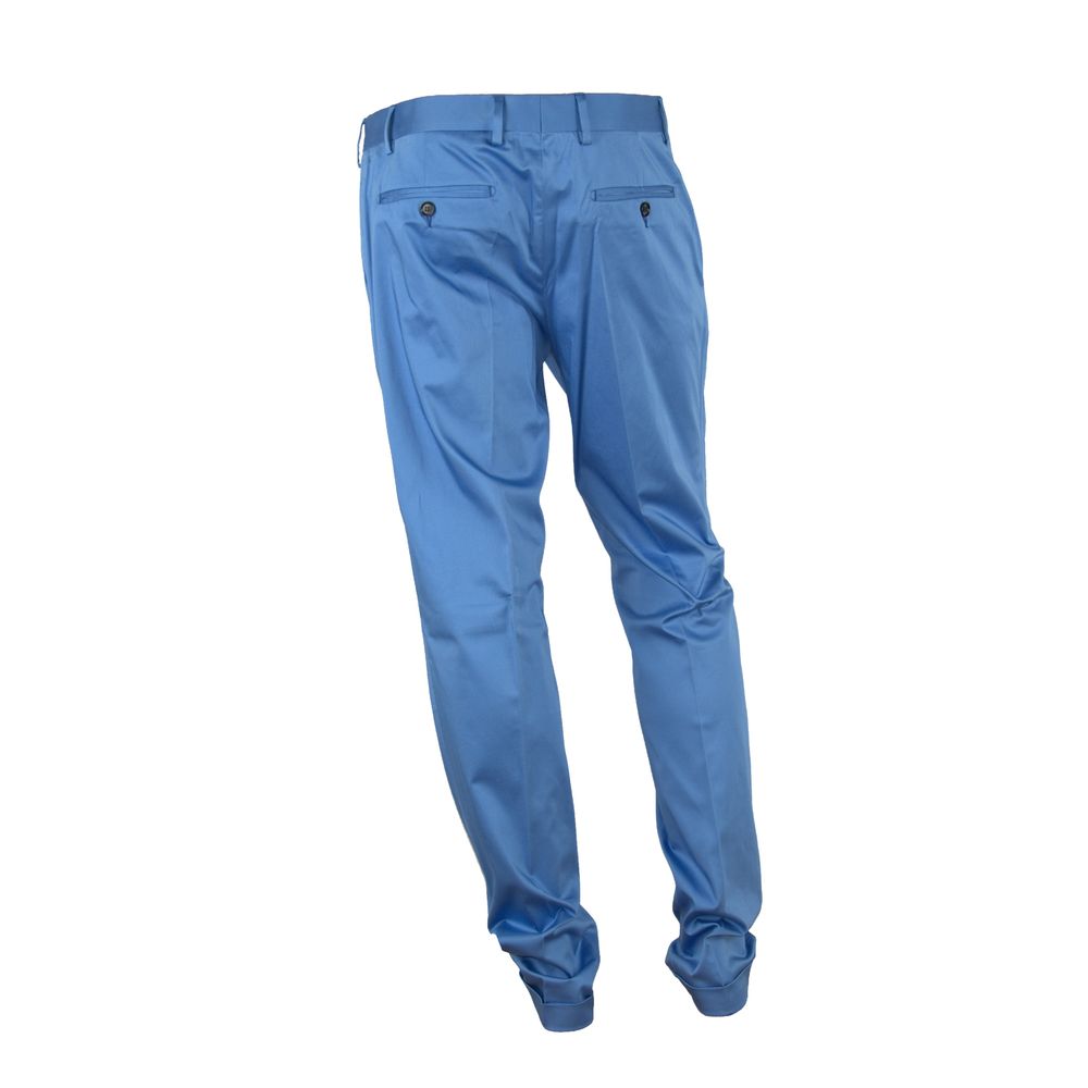 Elegant Light Blue Italian Summer Trousers