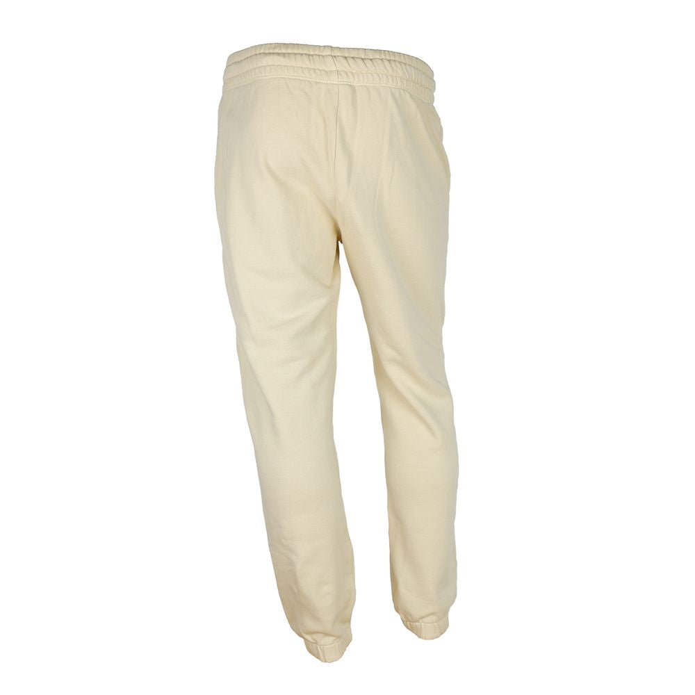 Beige Cotton Men's Track Pant