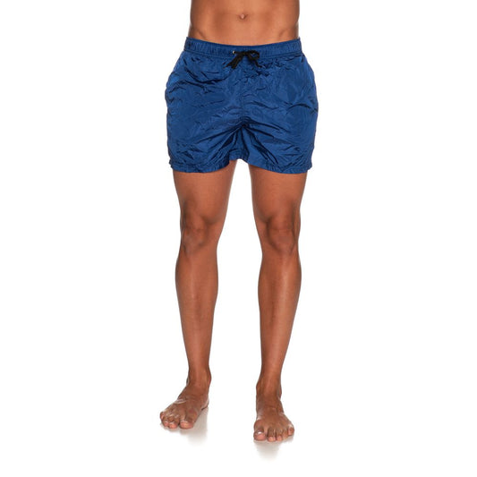 Blue Nylon Men's Swimsuit Shorts