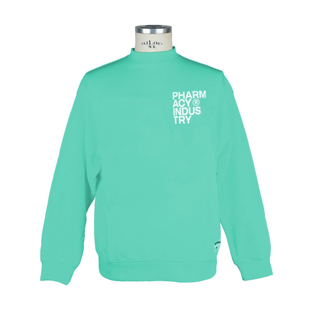 Chic Green Logo Crewneck Sweatshirt