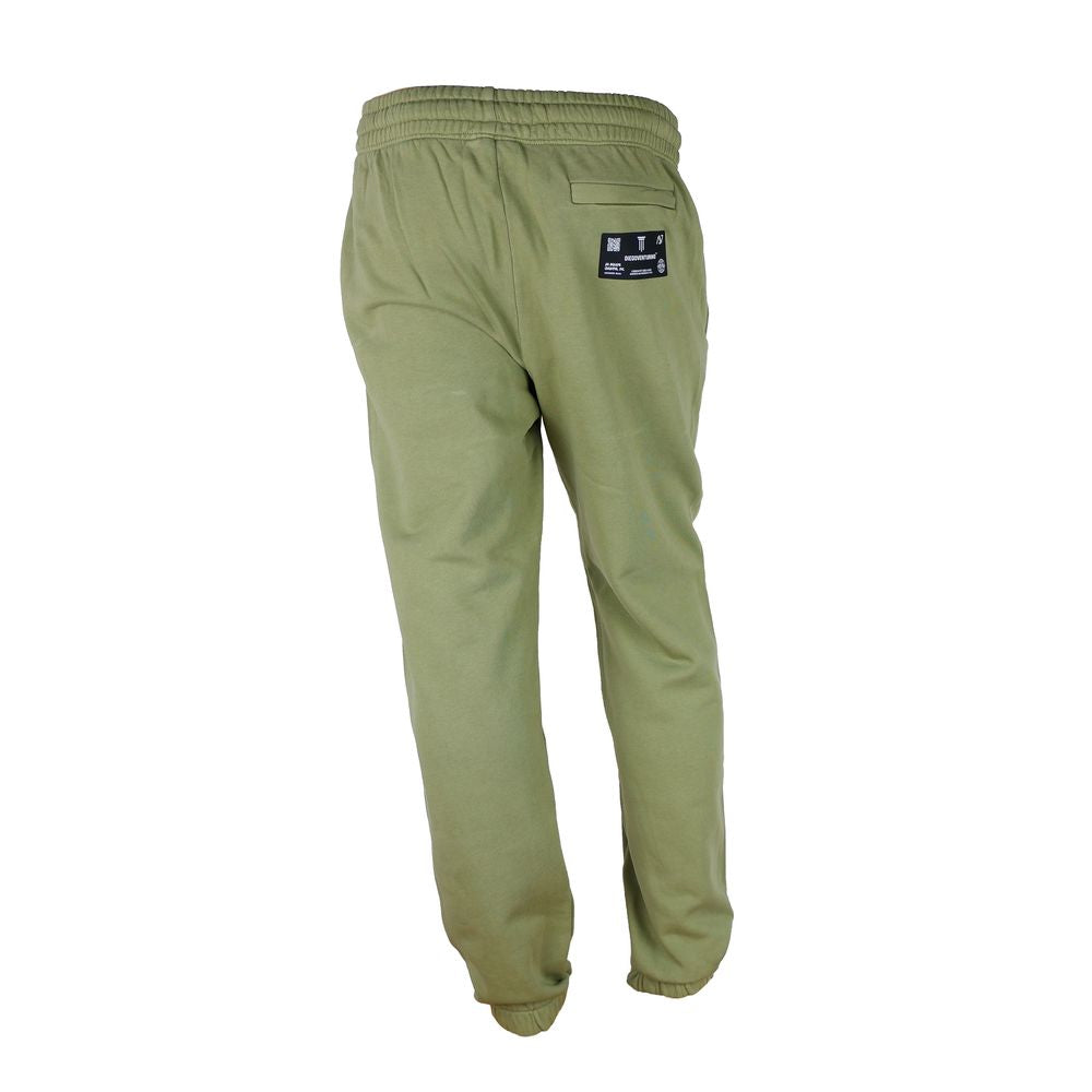 Green Cotton Men Trouser