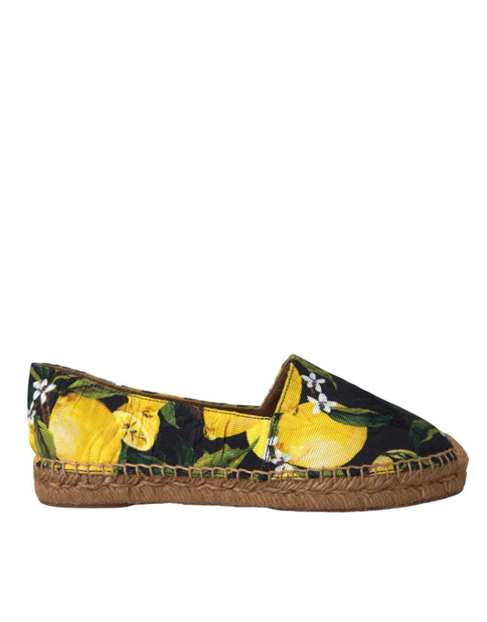 Multicolor Lemon Slip On Espadrilles Shoes