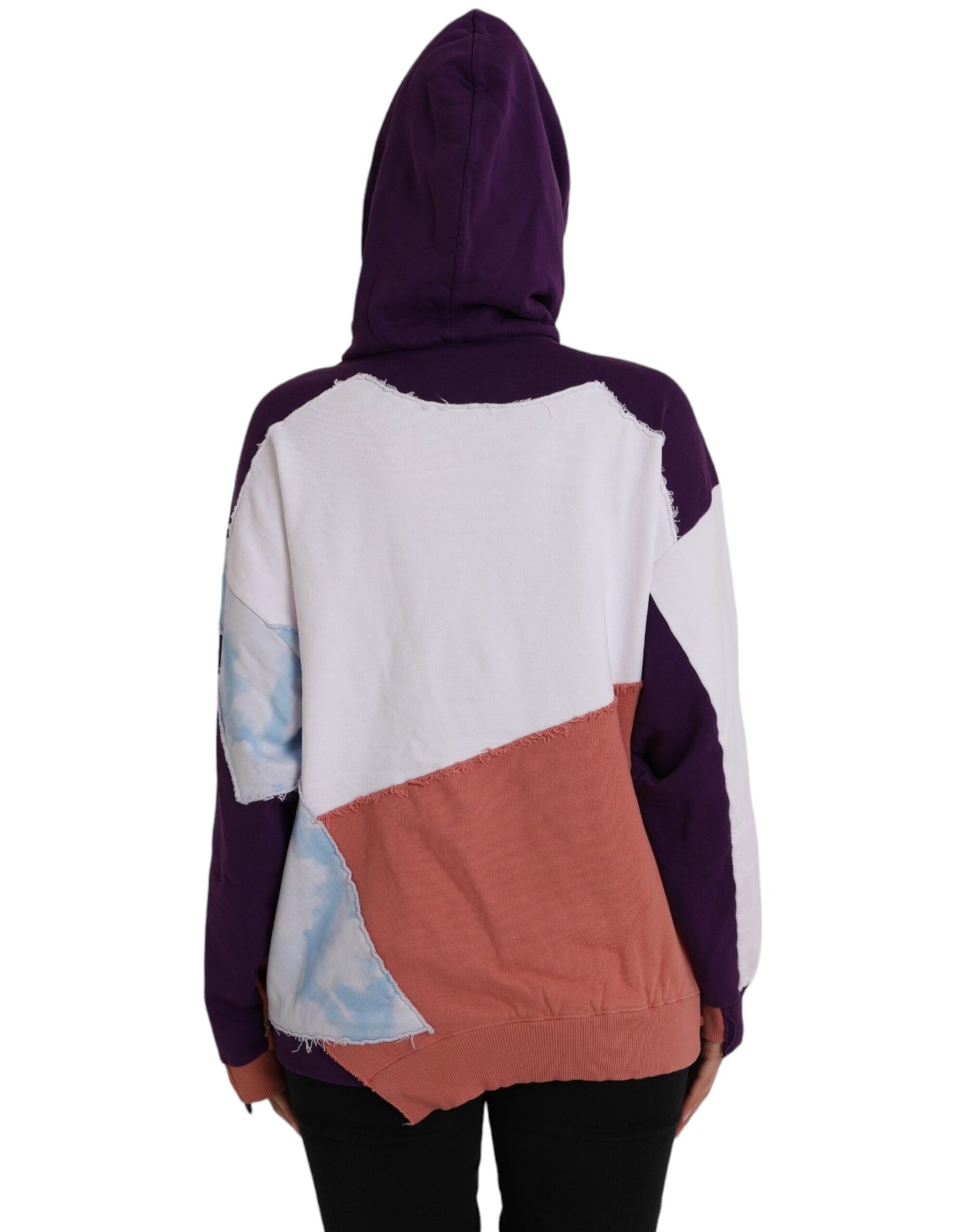 Multicolor Cotton Hoodie Pullover Sweater