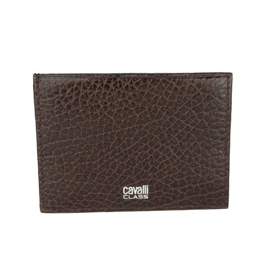 Brown Calfskin Men Card Holder